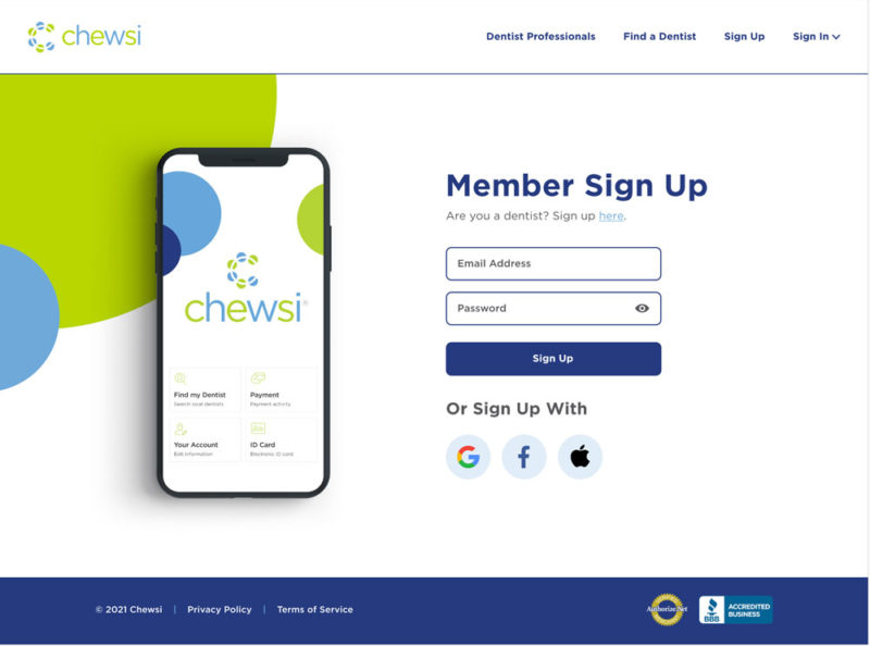 chewsi registration desktop